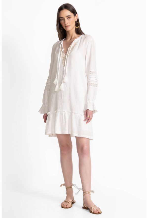 GAUZE RUFFLE TIER MINI DRESS - Image 2