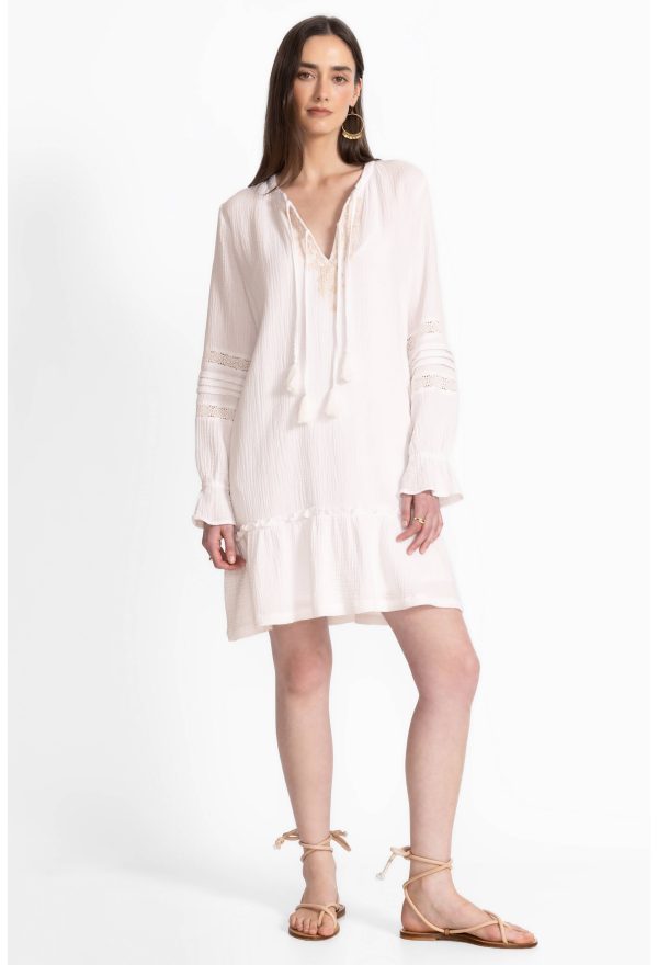 GAUZE RUFFLE TIER MINI DRESS - Image 3