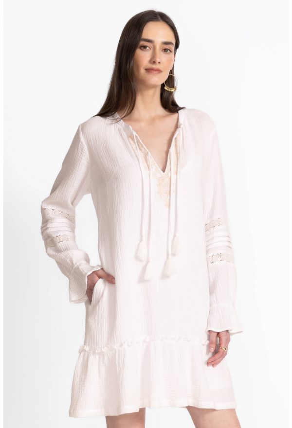GAUZE RUFFLE TIER MINI DRESS - Image 4