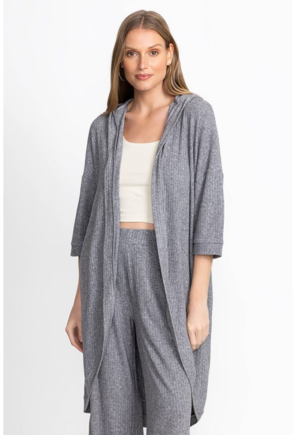 RIB HI LOW KIMONO - Image 3