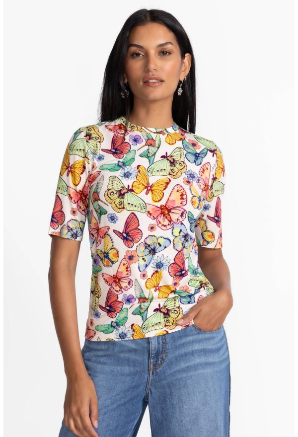 THE JANIE FAVORITE FITTED ELBOW SLEEVE TEE