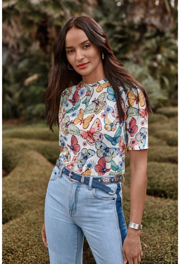 THE JANIE FAVORITE FITTED ELBOW SLEEVE TEE - Image 5