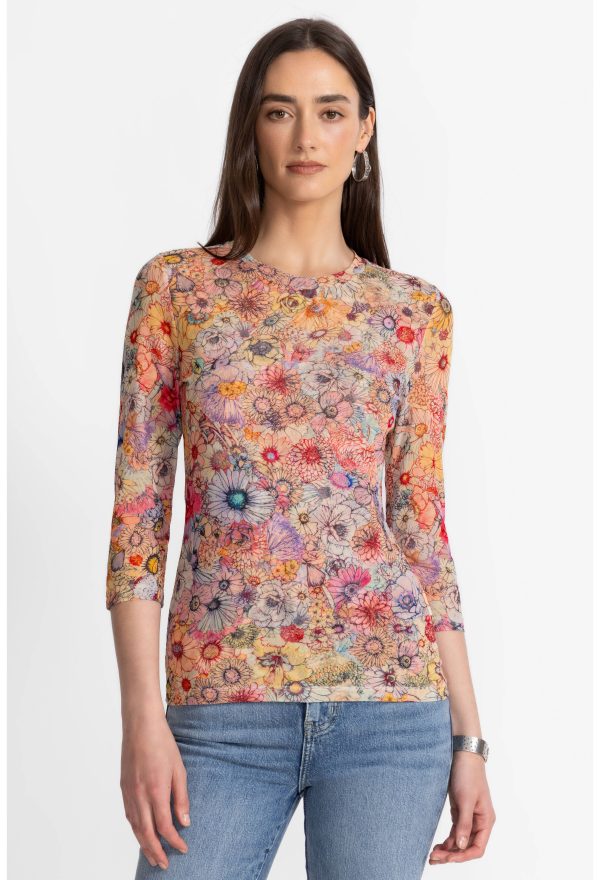 NATALIE 3/4 MESH TEE - Image 3