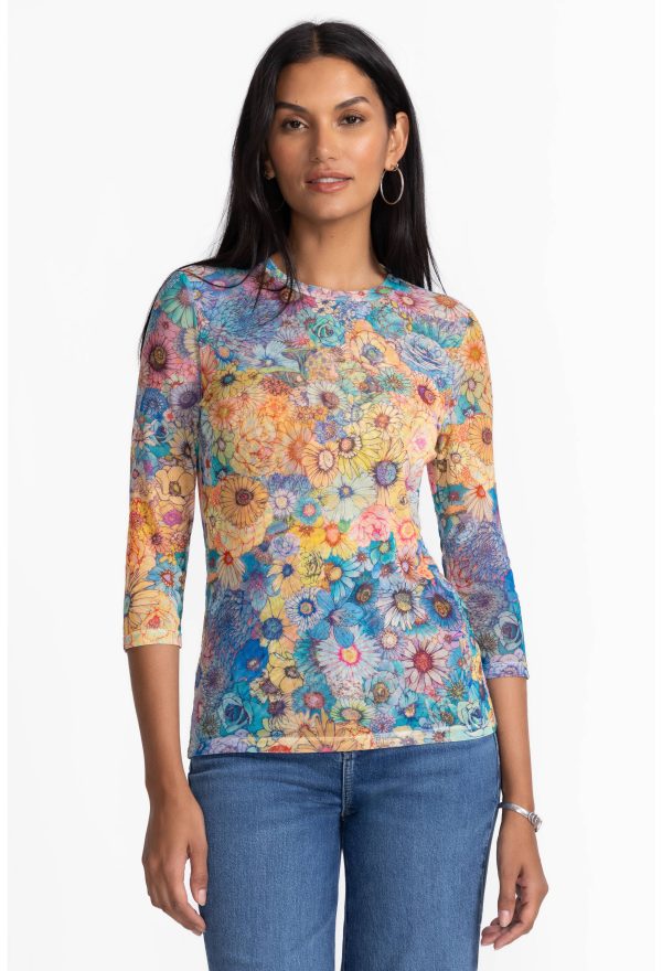 NATALIE 3/4 MESH TEE - Image 3