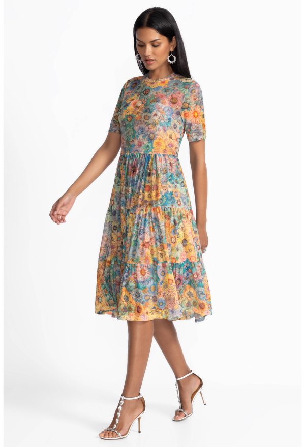 MESH TIERED DRESS - Image 2