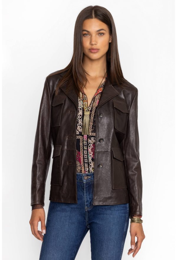 PATCH POCKET ITALIAN LEATHER JACKET