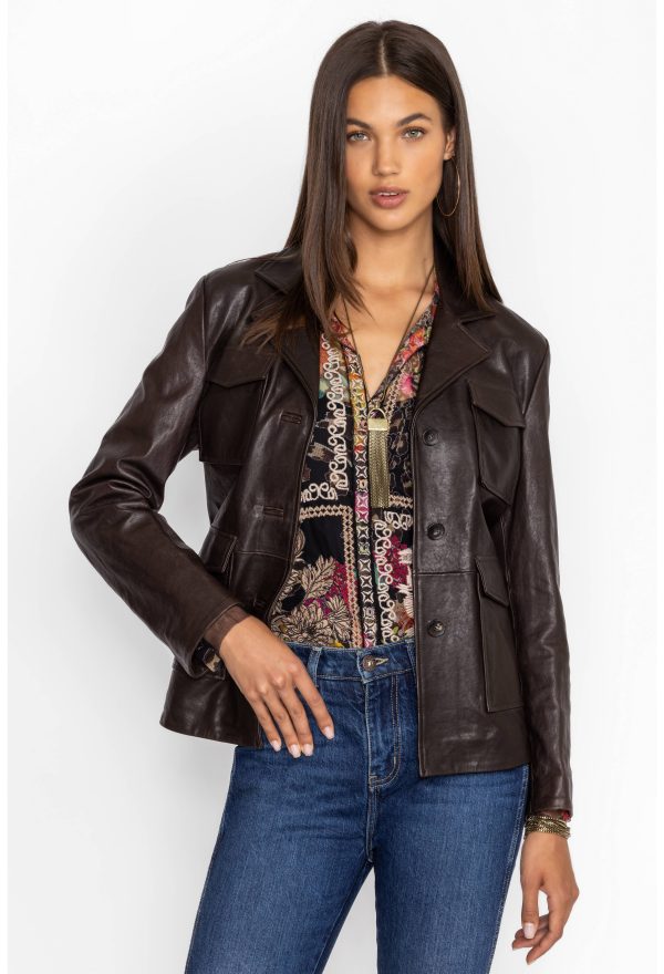 PATCH POCKET ITALIAN LEATHER JACKET - Image 3