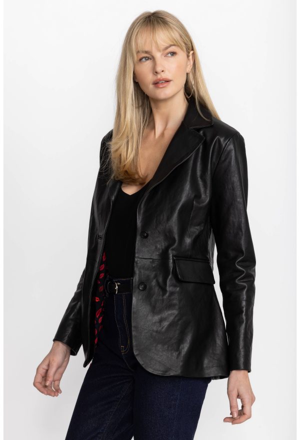 ITALIAN LEATHER CLASSIC BLAZER - Image 2