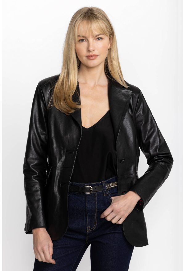 ITALIAN LEATHER CLASSIC BLAZER - Image 3