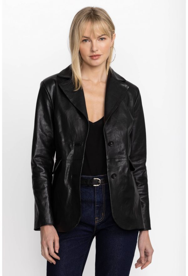 ITALIAN LEATHER CLASSIC BLAZER - Image 4