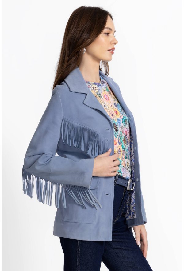 ITALIAN SUEDE FRINGE JACKET - Image 2
