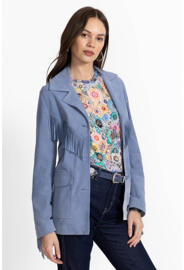 ITALIAN SUEDE FRINGE JACKET - Image 3