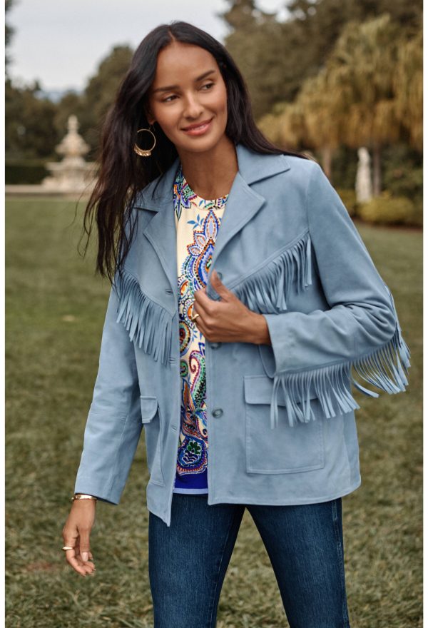 ITALIAN SUEDE FRINGE JACKET - Image 5