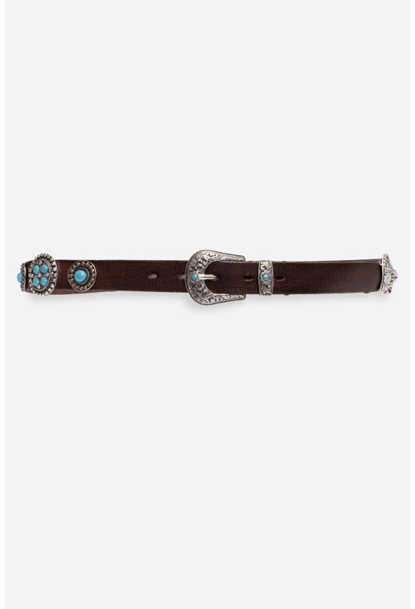 LUMINOSA TURQUOISE ITALIAN LEATHER BELT