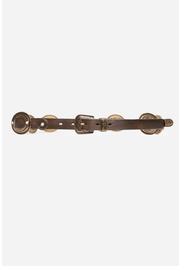 BOHEMIAN ITALIAN LEATHER CONCH BELT