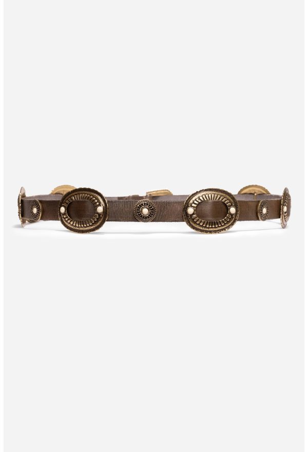 BOHEMIAN ITALIAN LEATHER CONCH BELT - Image 2