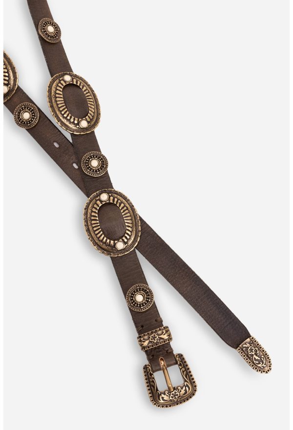 BOHEMIAN ITALIAN LEATHER CONCH BELT - Image 3