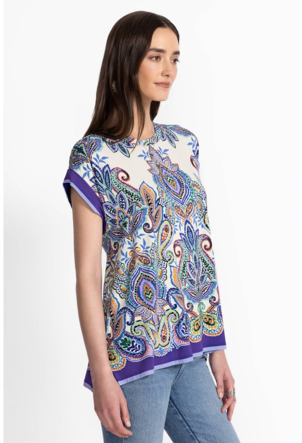 THE JANIE FAVORITE CREW NECK DRAPED TEE - Image 2