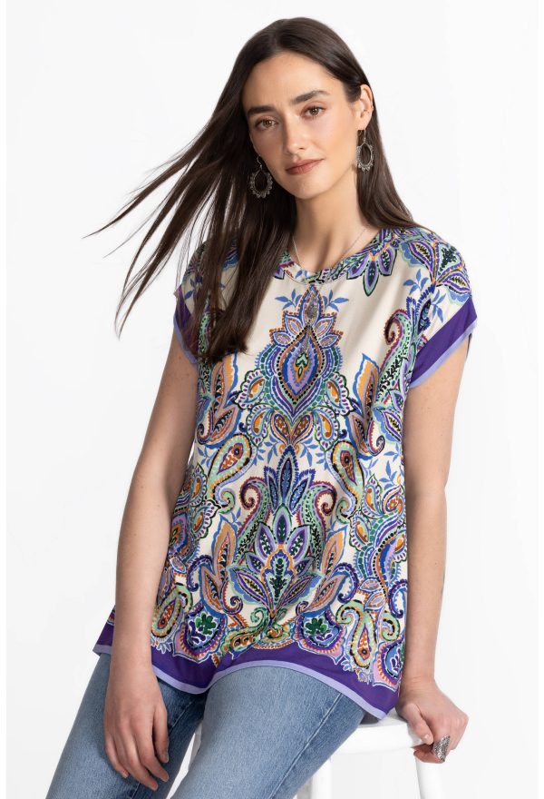THE JANIE FAVORITE CREW NECK DRAPED TEE - Image 3