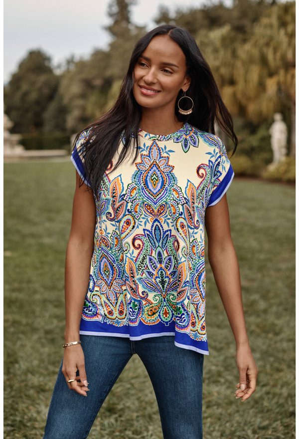 THE JANIE FAVORITE CREW NECK DRAPED TEE - Image 5