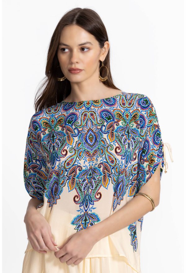 RUCHED SLEEVE BLOUSE