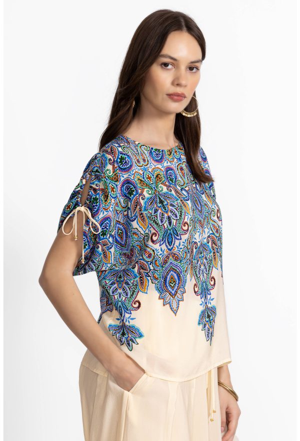 RUCHED SLEEVE BLOUSE - Image 2