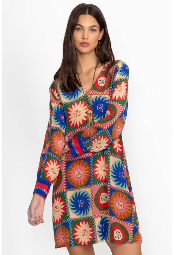 V-NECK SWING DRESS