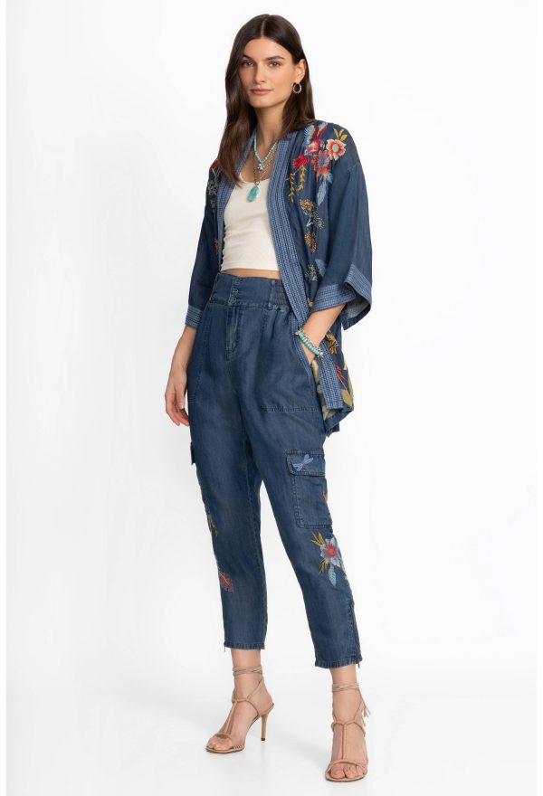 JANE SMOCKED CARGO PANT