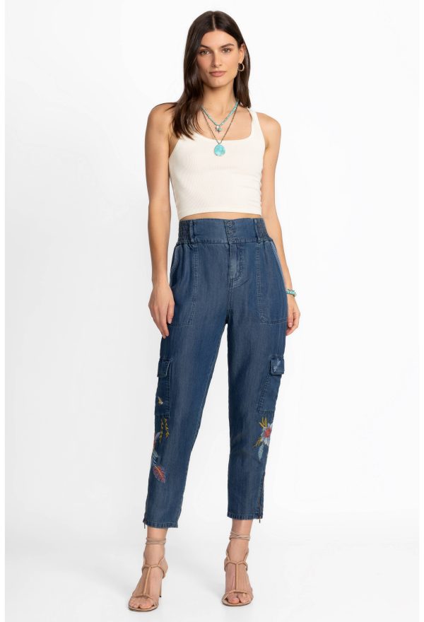 JANE SMOCKED CARGO PANT - Image 2