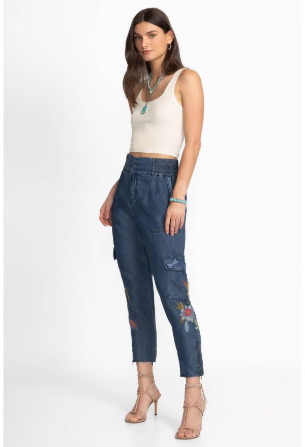 JANE SMOCKED CARGO PANT - Image 3