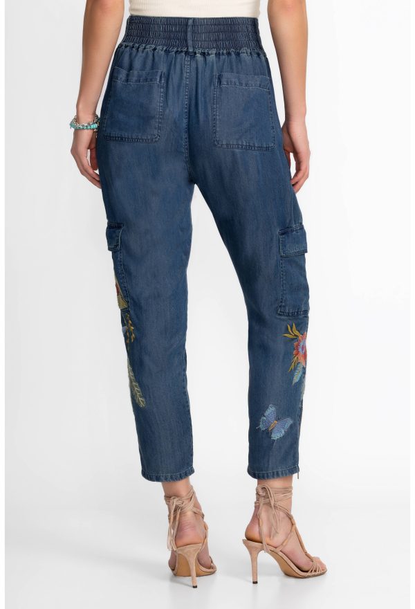 JANE SMOCKED CARGO PANT - Image 4