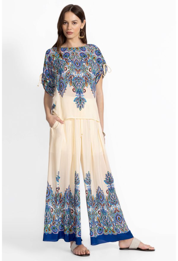 PLEATED WIDE LEG PANT - Image 2